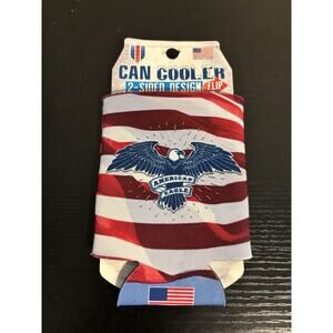 American Flag Eagle Can Cooler 2-Sided Design